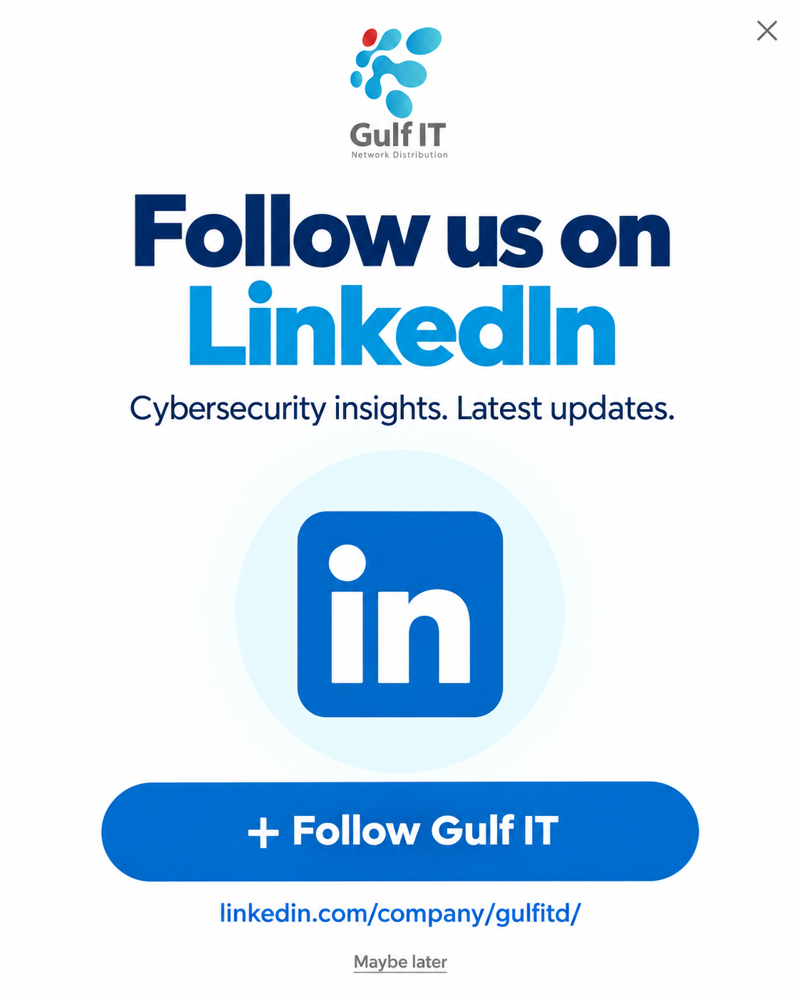 Follow Gulf IT Network Distribution on LinkedIn